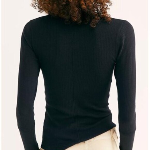 NWT Free People Rickie Long Sleeve Ribbed Mock Neck Top Size Small Brand New! - Picture 5 of 7